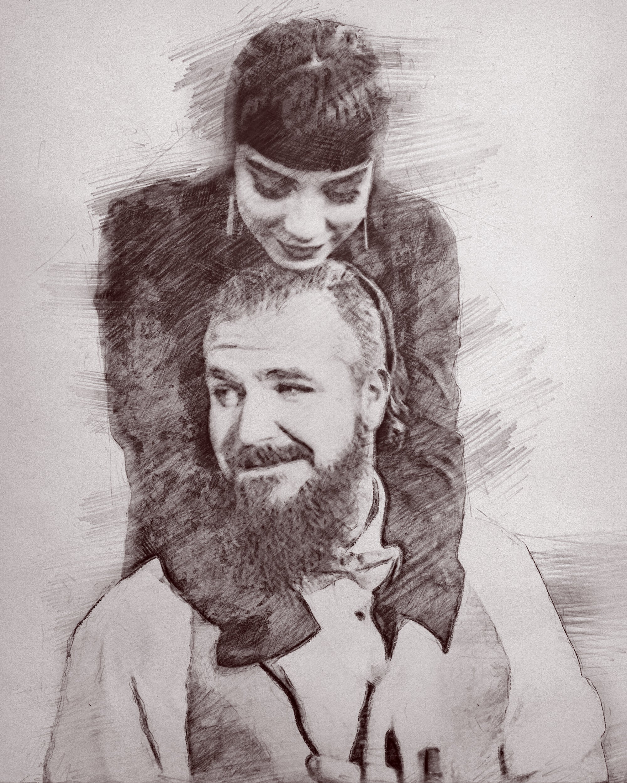 Quarantine Portrait Sketch: Self Portrait (Rough) from 50 Years Ago |  Brotherly Love